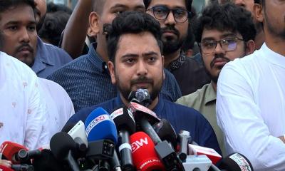 গণতন্ত্র ও মানবাধিকার তারেক রহমানের হাতে সুরক্ষিত নয়: নাহিদ