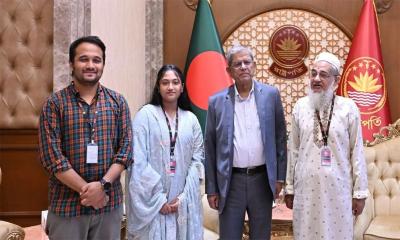রাষ্ট্রপতির সঙ্গে শহীদ মুগ্ধর পরিবারের সদস্যদের সৌজন্য সাক্ষাৎ
