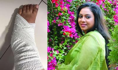 ফোনে কথা বলতে গিয়ে রাস্তায় পড়ে পা মচকালেন শাবনূর