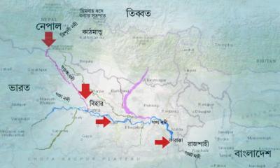 নেপালের বন্যার পানি গঙ্গায়, সতর্ক বাংলাদেশ