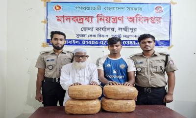 লক্ষ্মীপুরে ১০ কেজি গাঁজাসহ আটক ২