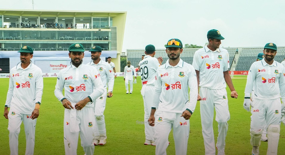 সাজিদ খানের তাণ্ডবে বড় লিড পেলো না বাংলাদেশ
